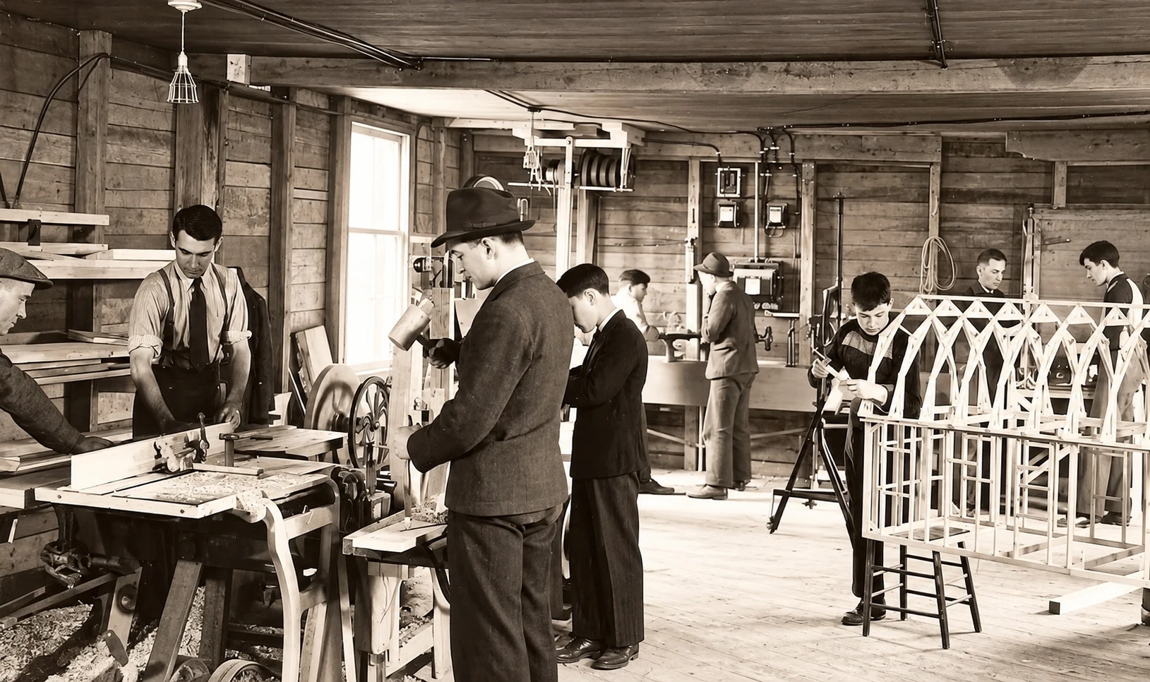 L'école industrielle en 1942