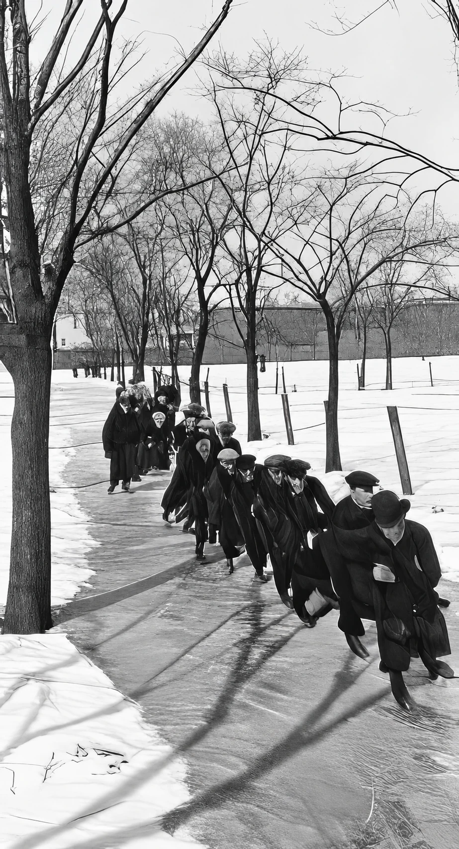 Séminaristes sur la patinoire