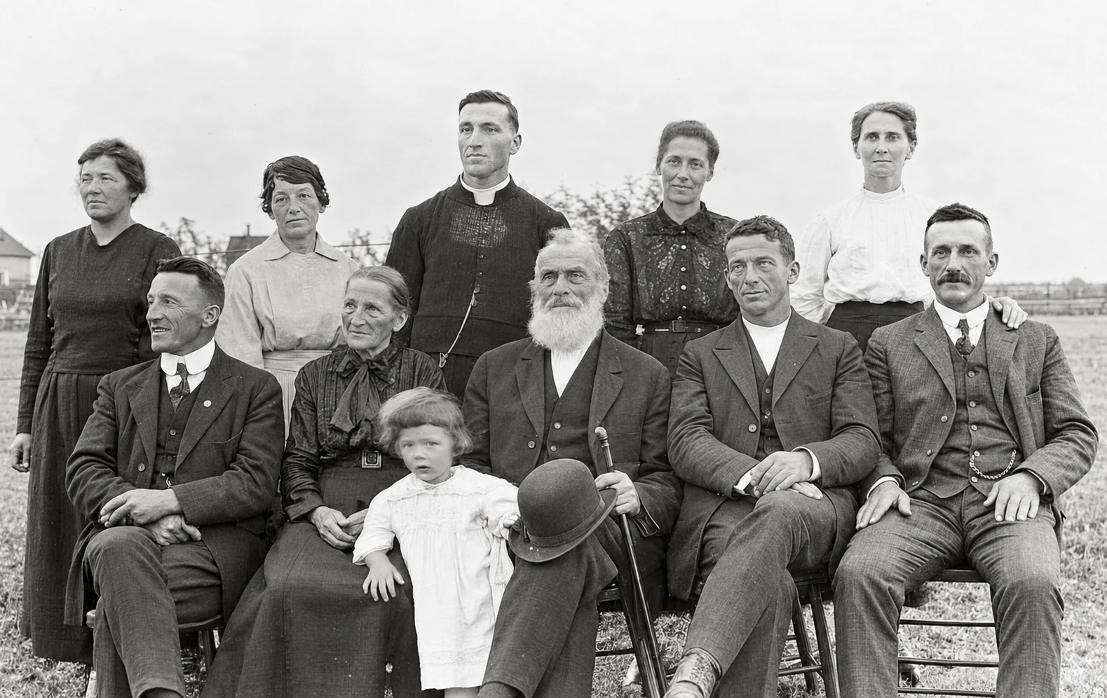 Famille du Père Siméon Comeau en 1907
