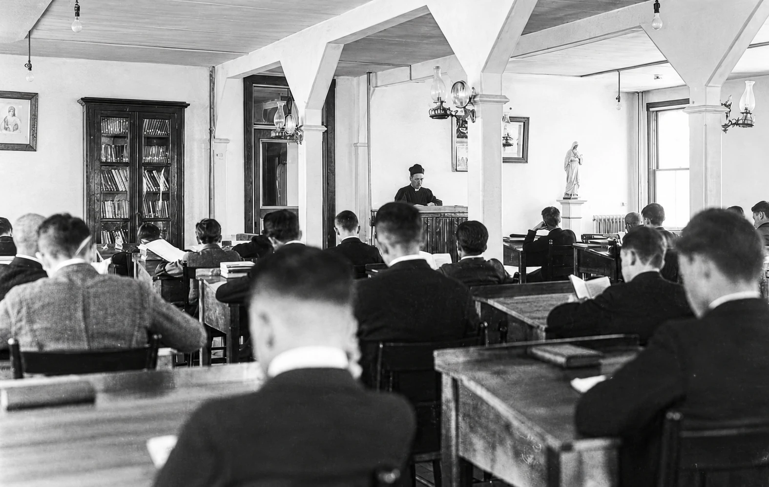 Salle d'étude en 1923