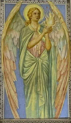 Ange associé à une flamme