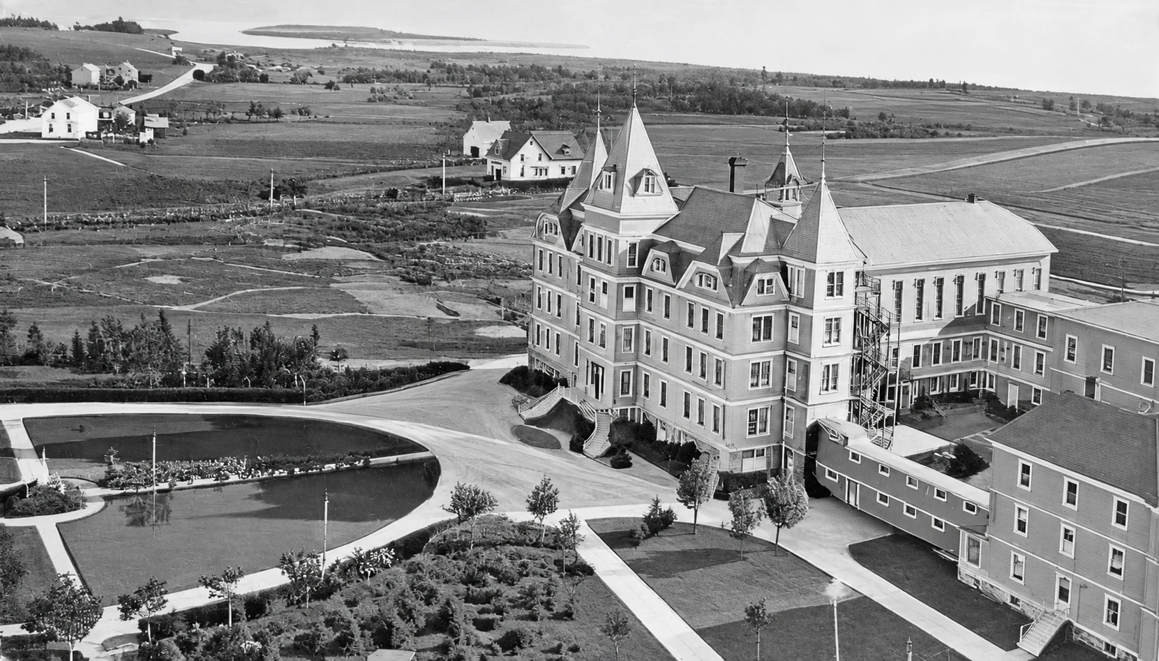 Vue aérienne du Collège